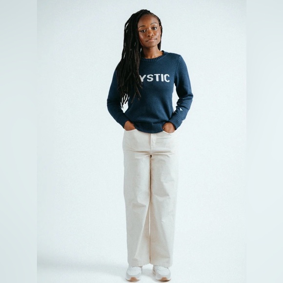 Mystic Women's Intarsia Knit Sweater in Navy - Picture 4 of 7